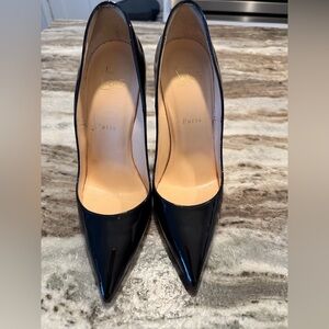 Christian Louboutin Black Patent Pointed Toe Stilettos